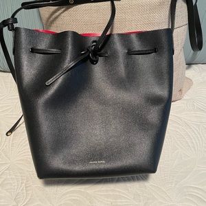 Mansur Gavriel large black classic bucket bag